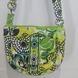 Vera Bradley Vibrant Green and Black Crossbody Bag